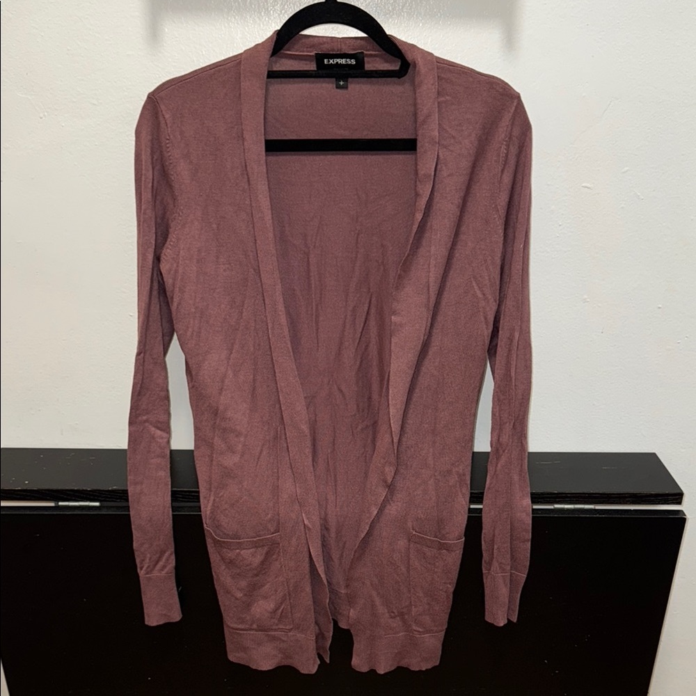 Express Women's Brown Cardigan Sweater